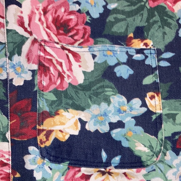 VINTAGE MANOR HOUSE floral jean jacket sz. 8 Med. no flaws, EUC. SALE $20 - Picture 3 of 7